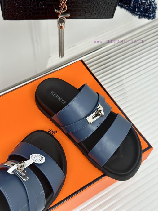 Male+10Herm è s/Herm è s Classic Kelly Button Second Uncle SlippersKelly's buckle is complet35m5kkoa - Image 6