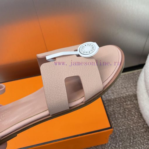 Hermes Spring/Summer Classic Santorini Color blocked I-shaped Dragging Women's Shoes H Home jp58d5un - Image 8