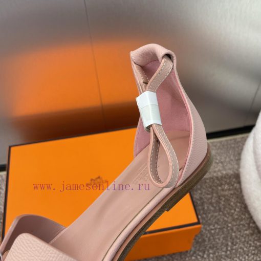 Hermes Spring/Summer Classic Santorini Color blocked I-shaped Dragging Women's Shoes H Home jp58d5un - Image 9