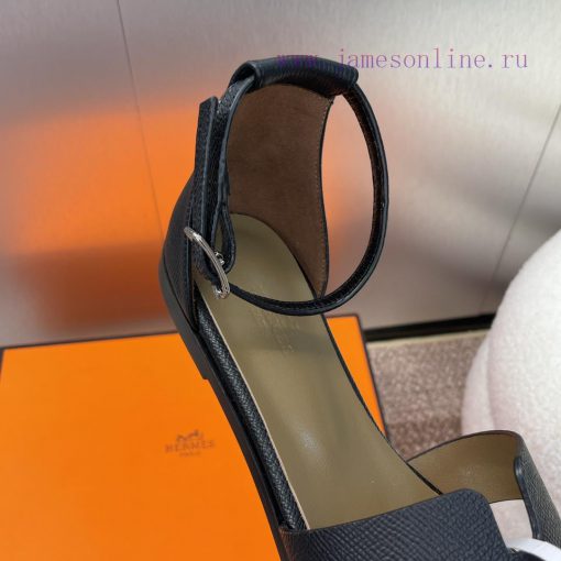 Hermes Spring/Summer Classic Santorini Color blocked I-shaped Dragging Women's Shoes H Home nvj9ri6q - Image 9