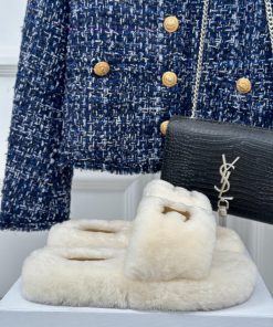 CELINE/Celine Classic Autumn/Winter Thick BottomLazy hairy slippersThis season's Celine made8n7f1qg9
