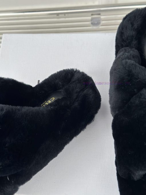 CELINE/Celine Classic Autumn/Winter Thick BottomCross hairy slippersThis season's Celine madrk32oqqe - Image 7