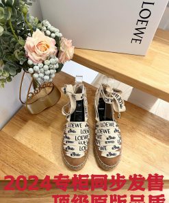 Brand LoeweLOEWE Thick soled Fisherman's Shoes Women's CashmereAnagram grass shoesColor Aprideem2w2j
