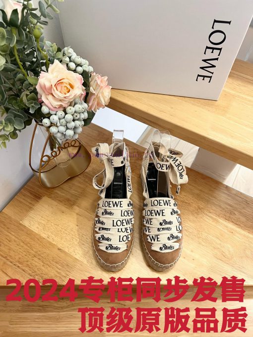 Brand LoeweLOEWE Thick soled Fisherman's Shoes Women's CashmereAnagram grass shoesColor Aprideem2w2j - Image 2