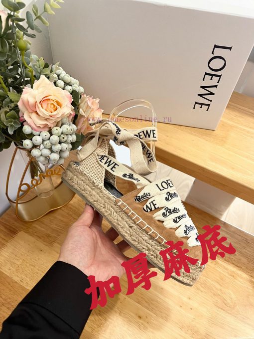 Brand LoeweLOEWE Thick soled Fisherman's Shoes Women's CashmereAnagram grass shoesColor Aprideem2w2j - Image 3