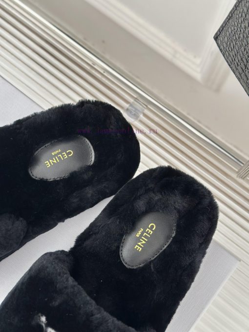 CELINE/Celine Classic Autumn/Winter Thick BottomLazy hairy slippersThis season's Celine madexdk7l359 - Image 18