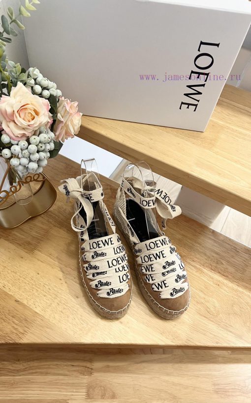 Brand LoeweLOEWE Thick soled Fisherman's Shoes Women's CashmereAnagram grass shoesColor Aprideem2w2j - Image 6