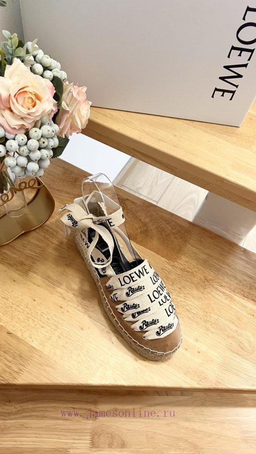 Brand LoeweLOEWE Thick soled Fisherman's Shoes Women's CashmereAnagram grass shoesColor Aprideem2w2j - Image 8