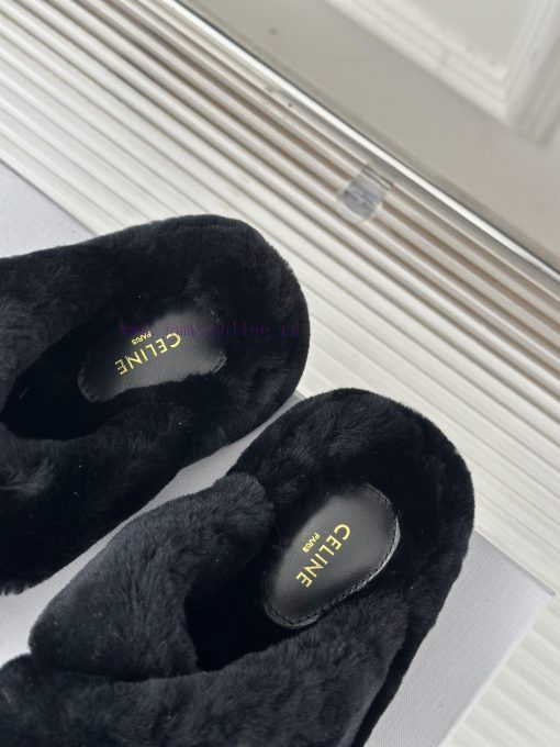 CELINE/Celine Classic Autumn/Winter Thick BottomCross hairy slippersThis season's Celine madrk32oqqe - Image 18
