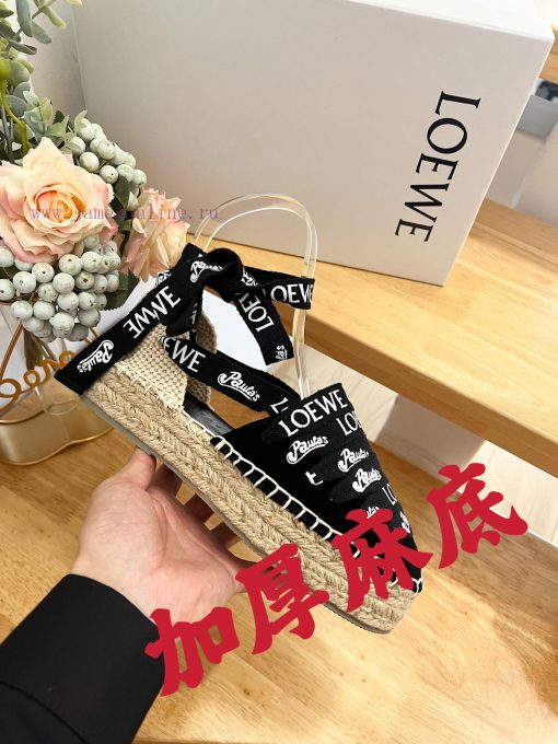 Brand LoeweLOEWE Thick soled Fisherman's Shoes Women's CashmereAnagram grass shoesColor Apri95bjvaei - Image 12