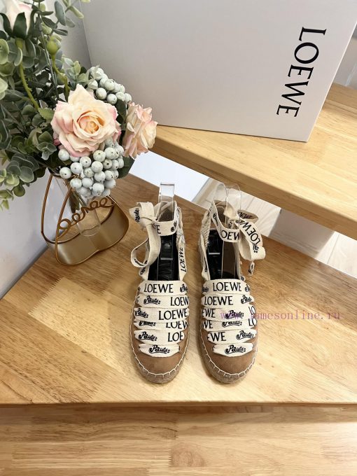 Brand LoeweLOEWE Thick soled Fisherman's Shoes Women's CashmereAnagram grass shoesColor Aprideem2w2j - Image 14