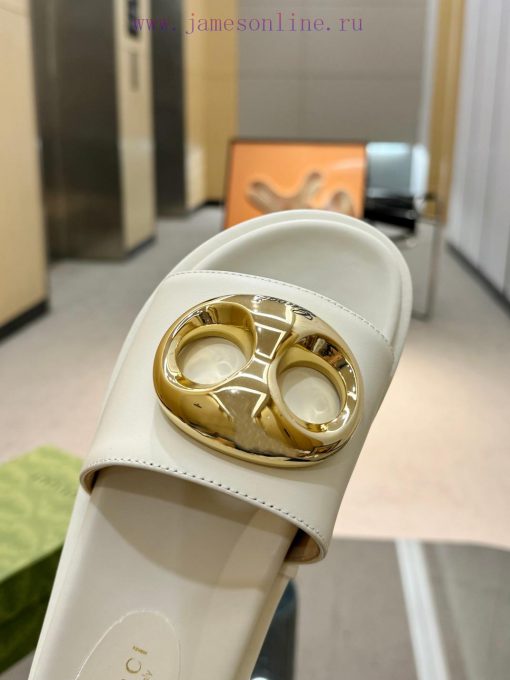Full year shipment, Gucci's latest limited edition thick soled slippers of top quality are ax9osa2ku - Image 4