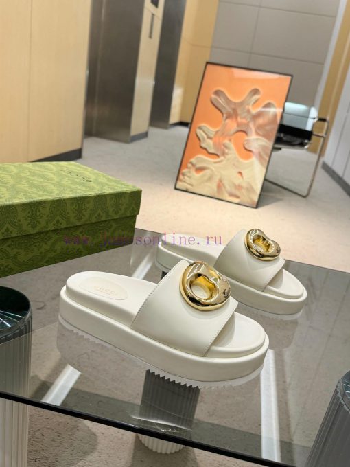 Full year shipment, Gucci's latest limited edition thick soled slippers of top quality are ax9osa2ku - Image 5