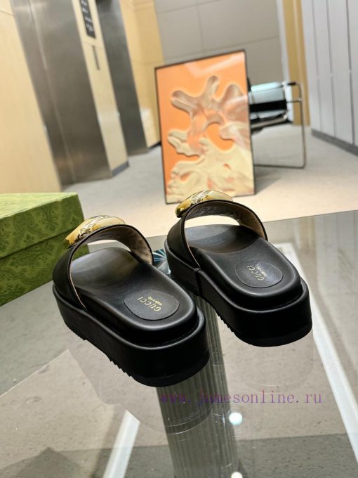 Full year shipment, Gucci's latest limited edition thick soled slippers of top quality are asmlusaa9 - Image 10