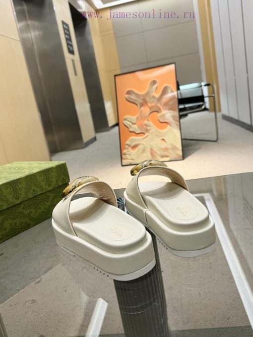 Full year shipment, Gucci's latest limited edition thick soled slippers of top quality are ax9osa2ku - Image 16