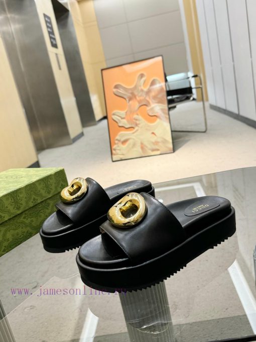 Full year shipment, Gucci's latest limited edition thick soled slippers of top quality are asmlusaa9 - Image 16