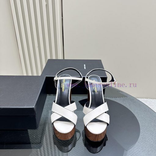 Saint Laurent YSL flagship waterproof platform hate too high diamond grid sandalsHigh end cu41hg23dc - Image 3