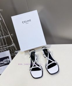 Celine's Spring/Summer Retro Triumphal Arch Fashionable Coarse Heels Sandals, Paired with So9pgzn02r
