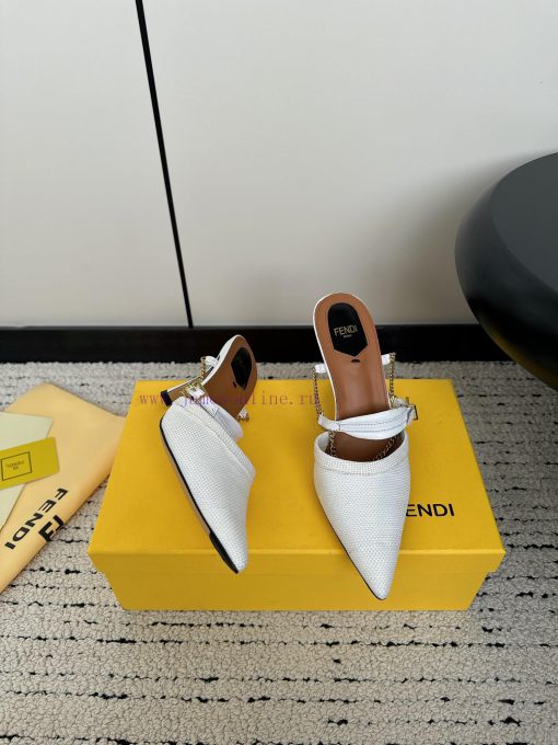 Fendi 24ss Fendi Series Double FF Square Head High Heel SandalsA must-have FF trailer every dk32mqc8 - Image 13