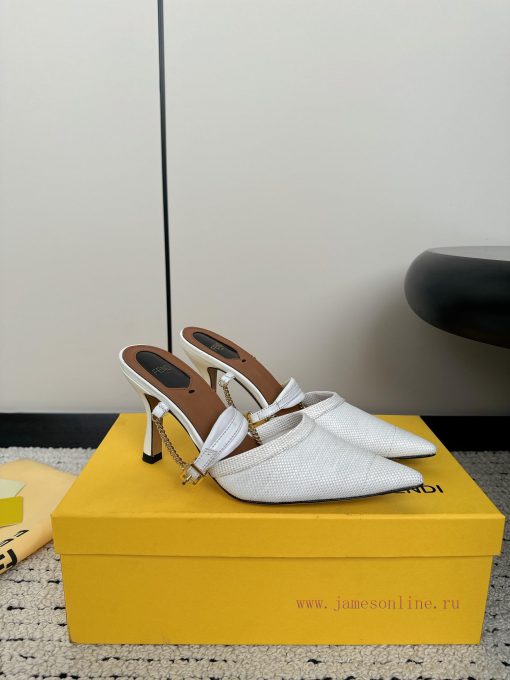 Fendi 24ss Fendi Series Double FF Square Head High Heel SandalsA must-have FF trailer every dk32mqc8 - Image 14