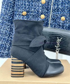 New autumn and winter products from niche brand Lemaire 24SRetro bow thick heel bootsMinimal663uda6e