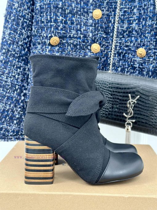 New autumn and winter products from niche brand Lemaire 24SRetro bow thick heel bootsMinimal663uda6e - Image 2