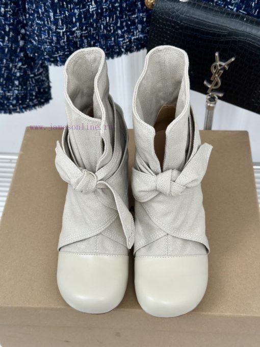 New autumn and winter products from niche brand Lemaire 24SRetro bow thick heel bootsMinimalckk9ek7z - Image 7