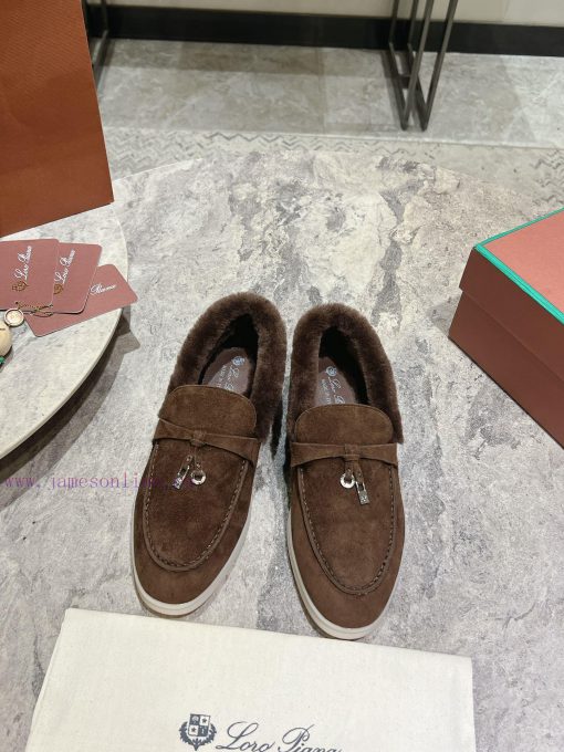 Female male 10Loro Pian * Classic Popular LP Top British Tassel Flat Hairy loafers Upgraded vuuk3i8m - Image 2