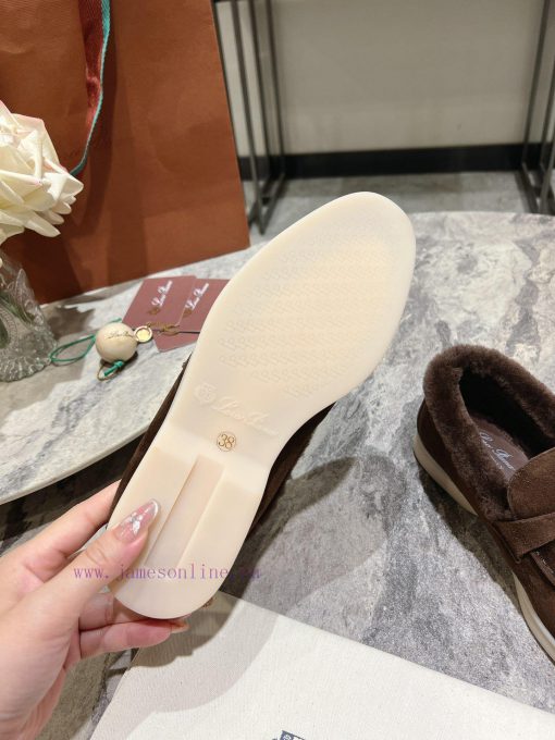 Female male 10Loro Pian * Classic Popular LP Top British Tassel Flat Hairy loafers Upgraded vuuk3i8m - Image 9
