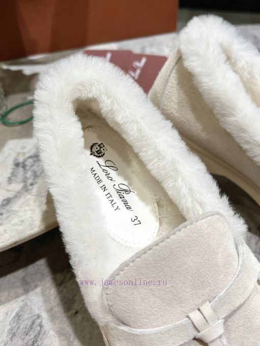 Female male 10Loro Pian * Classic Popular LP Top British Tassel Flat Hairy loafers Upgraded y2f6ccjt - Image 7