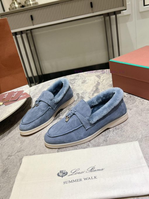 Female male 10Loro Pian * Classic Popular LP Top British Tassel Flat Hairy loafers Upgraded s6tbqyco - Image 4
