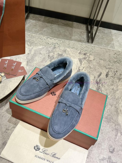 Female male 10Loro Pian * Classic Popular LP Top British Tassel Flat Hairy loafers Upgraded s6tbqyco - Image 6