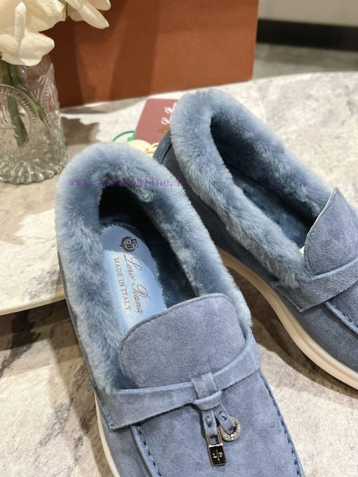 Female male 10Loro Pian * Classic Popular LP Top British Tassel Flat Hairy loafers Upgraded s6tbqyco - Image 9