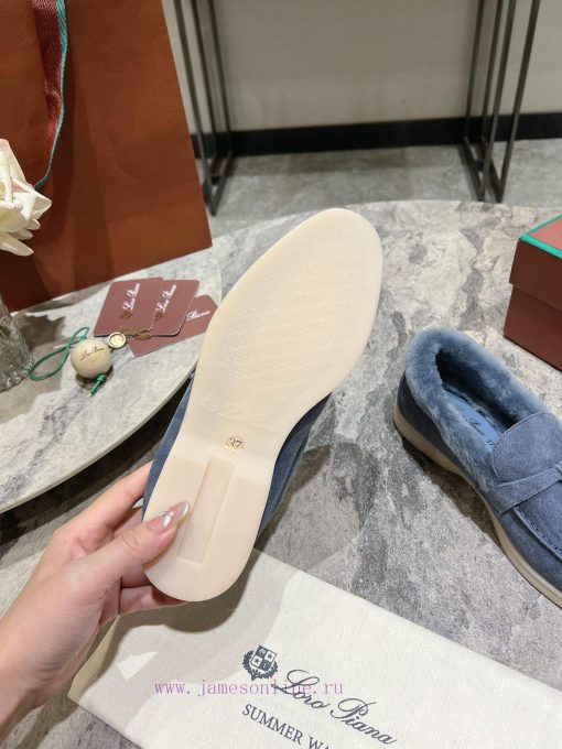 Female male 10Loro Pian * Classic Popular LP Top British Tassel Flat Hairy loafers Upgraded s6tbqyco - Image 10
