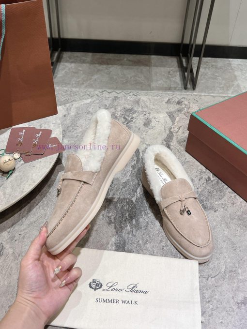 Female male 10Loro Pian * Classic Popular LP Top British Tassel Flat Hairy loafers Upgraded ok1vmx89 - Image 5