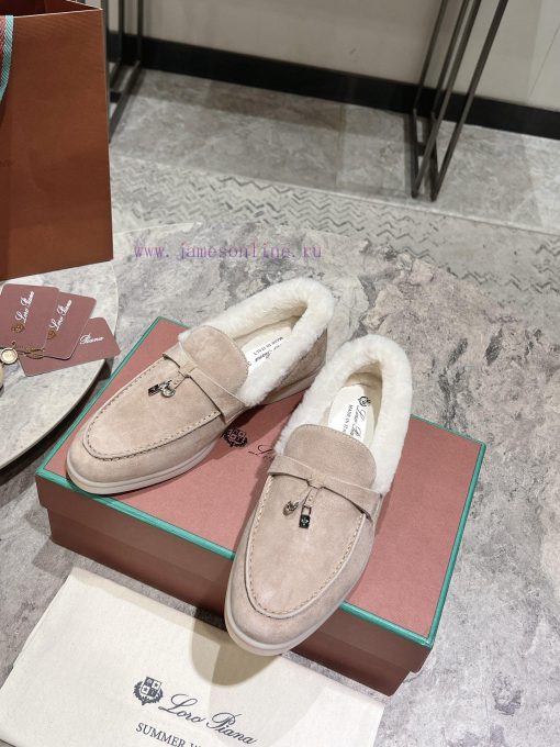 Female male 10Loro Pian * Classic Popular LP Top British Tassel Flat Hairy loafers Upgraded ok1vmx89 - Image 6