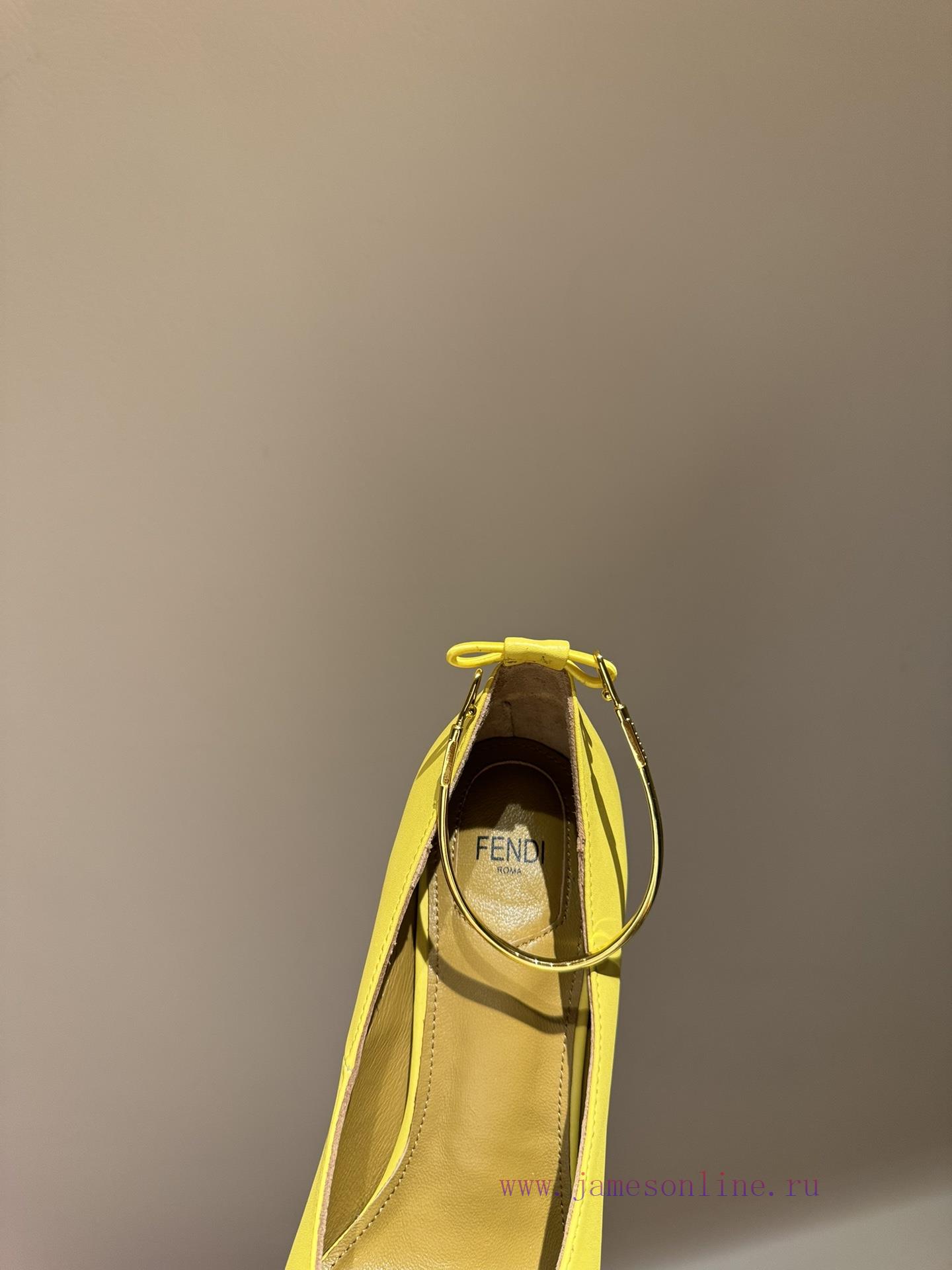 The mostFendi 24ss Fendi Series Double FF Square Head High Heel SandalsFeaturing a tapered tkh80supm - Image 6
