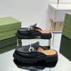 The latest GUCCI crystal diamond horseneck buckle with thick sole and Le Fu single shoes in 970k6b3u