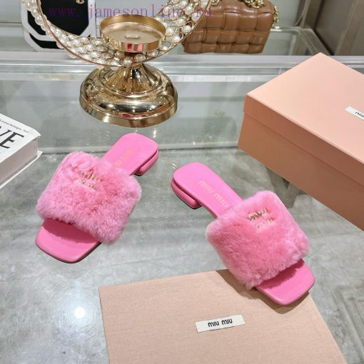 24 new Miumi * ss autumn and winter flat wool slippersTop tier—————————Zp development miumiujnk22he5 - Image 3