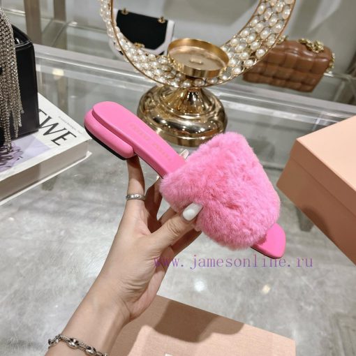 24 new Miumi * ss autumn and winter flat wool slippersTop tier—————————Zp development miumiujnk22he5 - Image 6