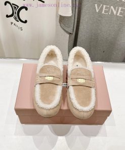 . MiuM * u/Miu * Miu 2024 Autumn/Winter Fashion Style Coin Driving Shoes with Mao Le Fu Shoeemg8nl2e