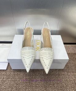 Dior 2024 Spring/Summer Boy-D with punched block style pointed high-heeled women's sandals, ssps2g6i