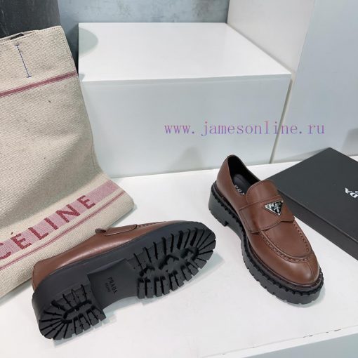 Top quality PRADA 24ss autumn and winter sponge cake thick sole retro rubbing classic triangjqd8m7i3 - Image 5
