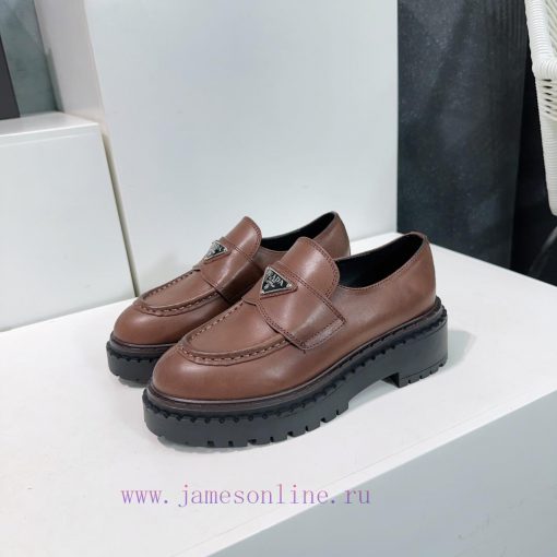 Top quality PRADA 24ss autumn and winter sponge cake thick sole retro rubbing classic triangjqd8m7i3 - Image 8
