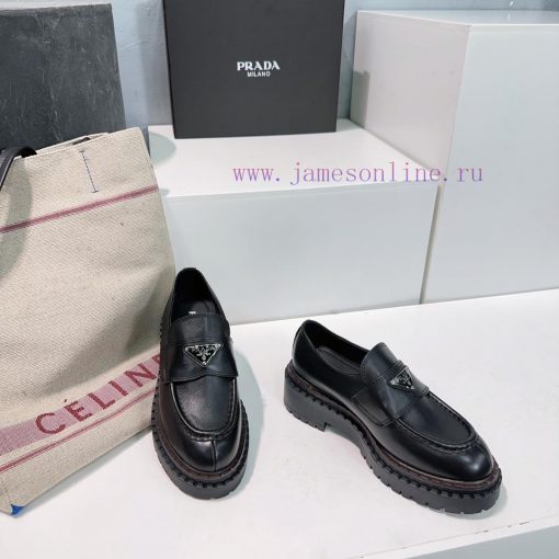 Top quality PRADA 24ss autumn and winter sponge cake thick sole retro rubbing classic triangfupch0cu - Image 2