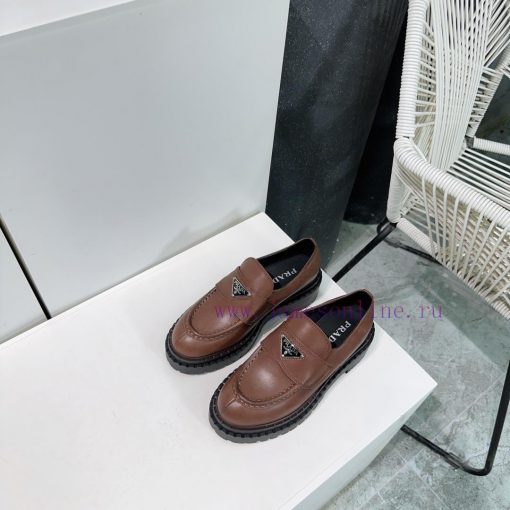 Top quality PRADA 24ss autumn and winter sponge cake thick sole retro rubbing classic triangjqd8m7i3 - Image 9