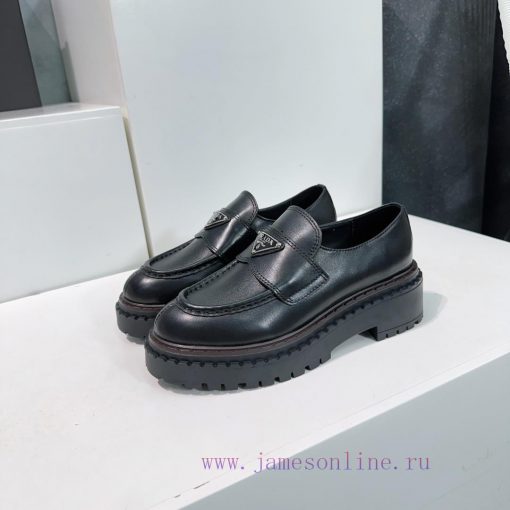 Top quality PRADA 24ss autumn and winter sponge cake thick sole retro rubbing classic triangfupch0cu - Image 3