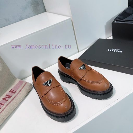 Top quality PRADA 24ss autumn and winter sponge cake thick sole retro rubbing classic triangweumvnfx