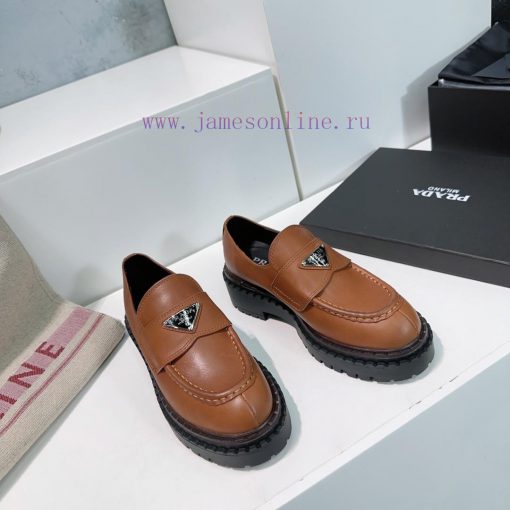 Top quality PRADA 24ss autumn and winter sponge cake thick sole retro rubbing classic triangweumvnfx - Image 2
