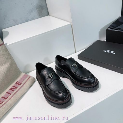 Top quality PRADA 24ss autumn and winter sponge cake thick sole retro rubbing classic triangfupch0cu - Image 8